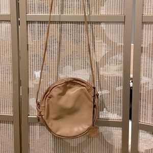 Margot simple circle crossbody bag, genuine leather
